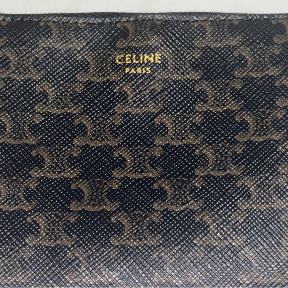 NWT Celine Black and Brown Coin and Card Pouch With Keyring - Picture 2 of 8
